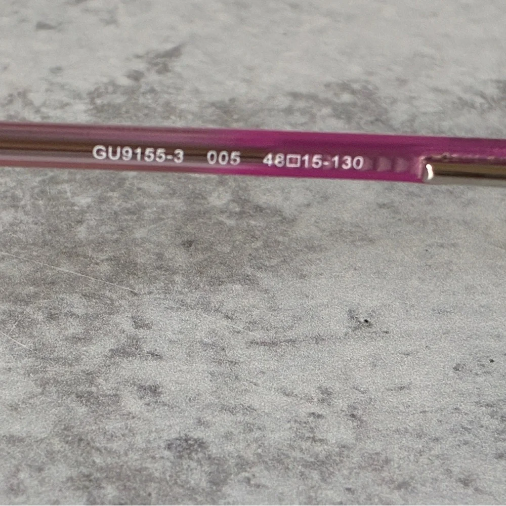 GUESS GU9155-3 005 Black Pink Eyeglasses 48□15 Stainless Steel RX Frames